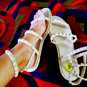 🌸$25🌸 PAZZLE Studded Ankle Loop Jelly Adjustable 9 NWT